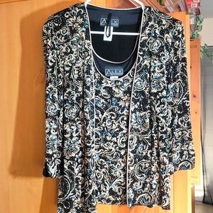 Alex Evenings tank & jacket combo.  Size S.  NWOT